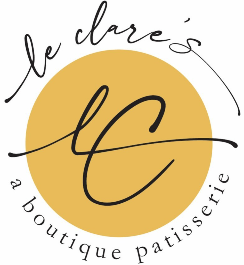 Le Clare's logo with yellow circle and wording